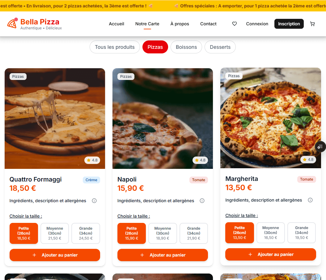 Capture d'écran 1 de E-commerce pour les Restaurants