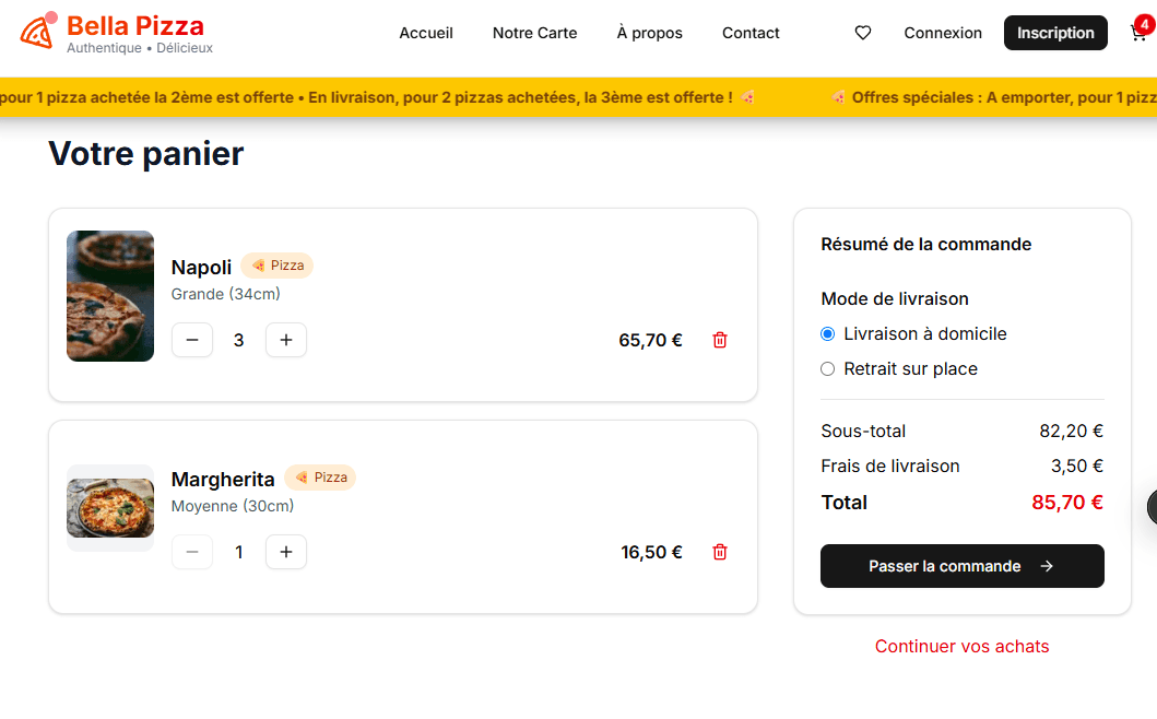 Capture d'écran 2 de E-commerce pour les Restaurants